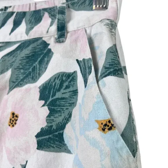 Billabong x The Salty Blonde Floral Shorts Womens 30 High Rise Cuffed Tropical - Picture 5 of 14